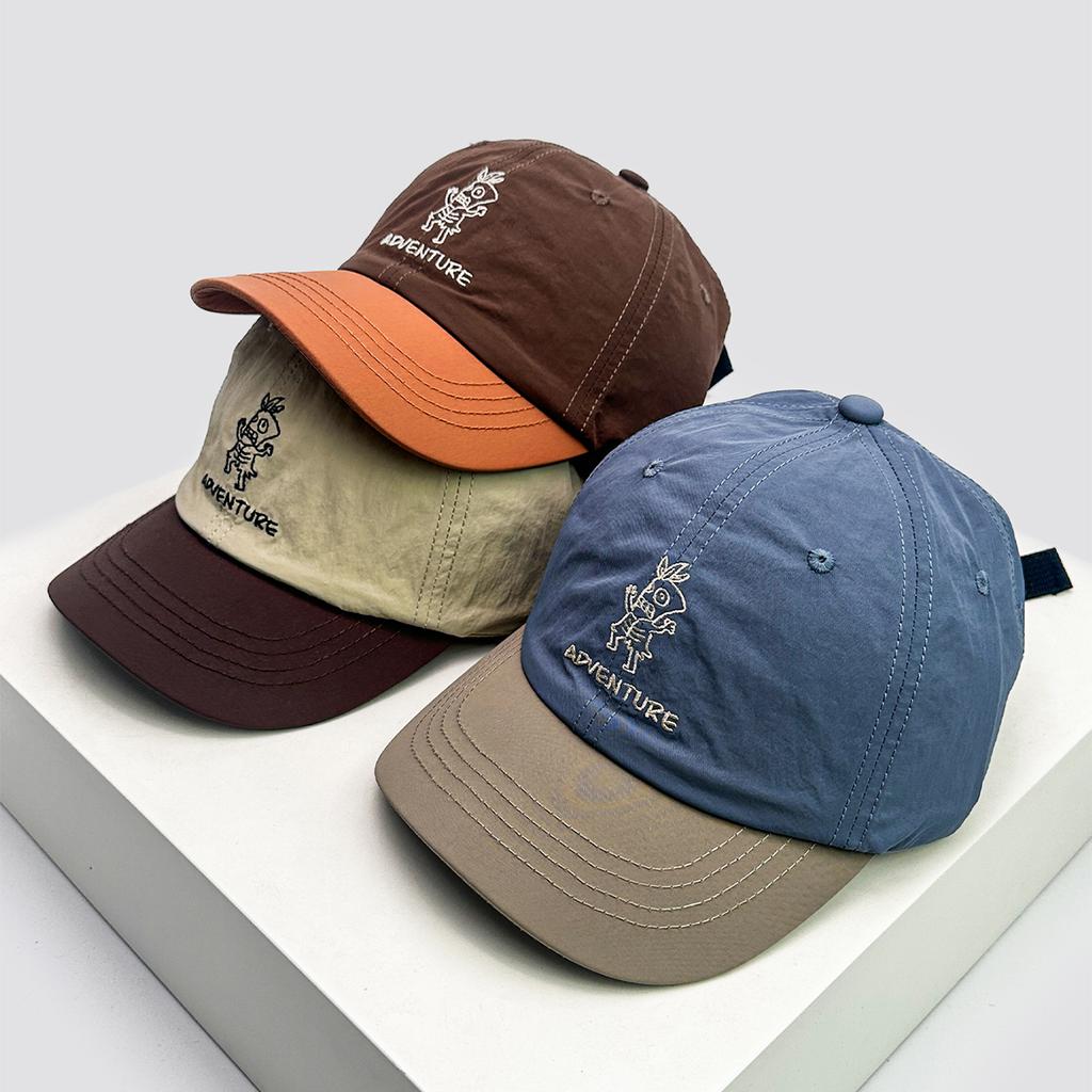 Baseball Stitching Stitched Embroidered Alphabet Color Contrast Blocking Cartoon Women Men For Neutral Gender Fresh Caps Peaked Hats Breathable