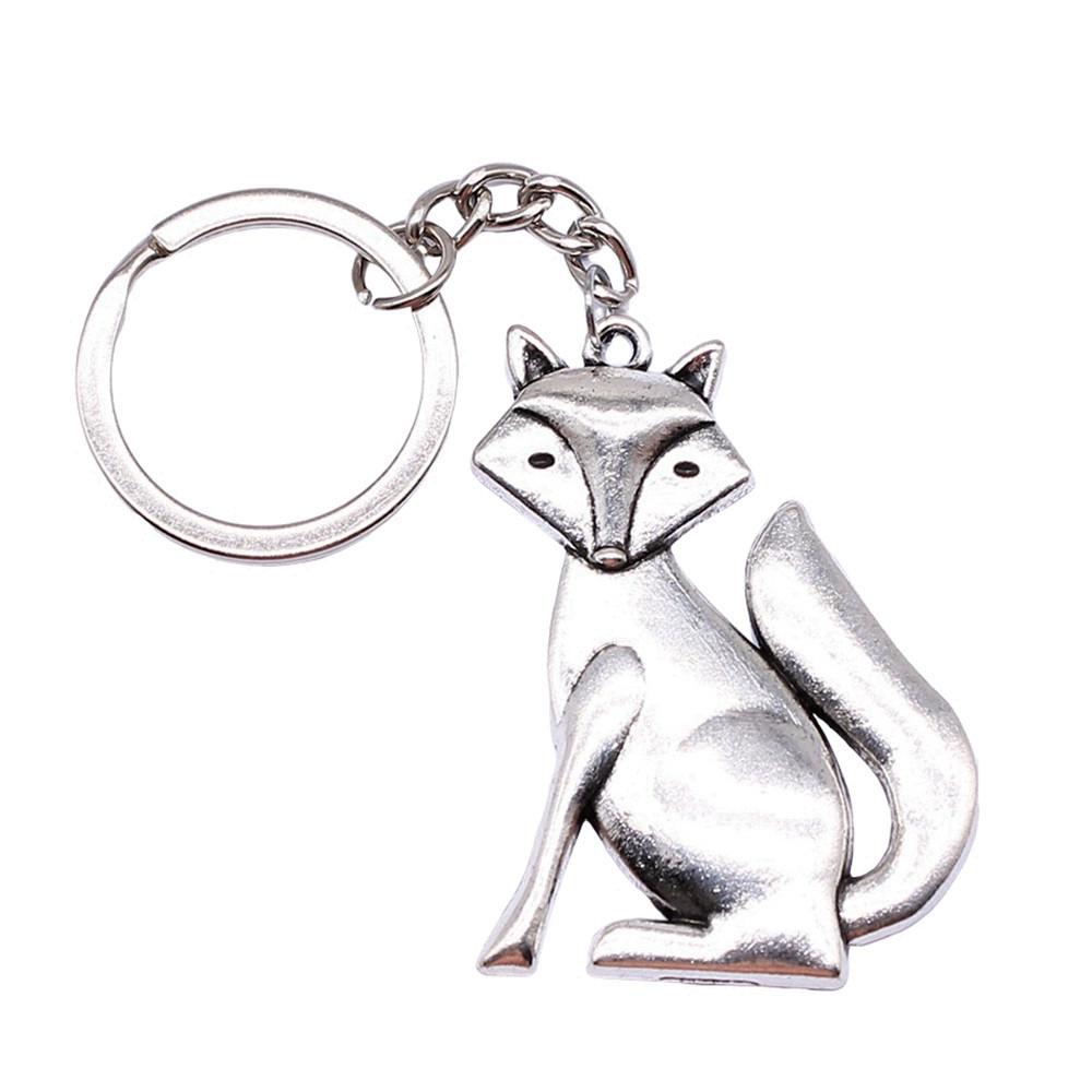 Bear Charm Tiger Keychain Wild Animal Pendants Key Ring 28mm