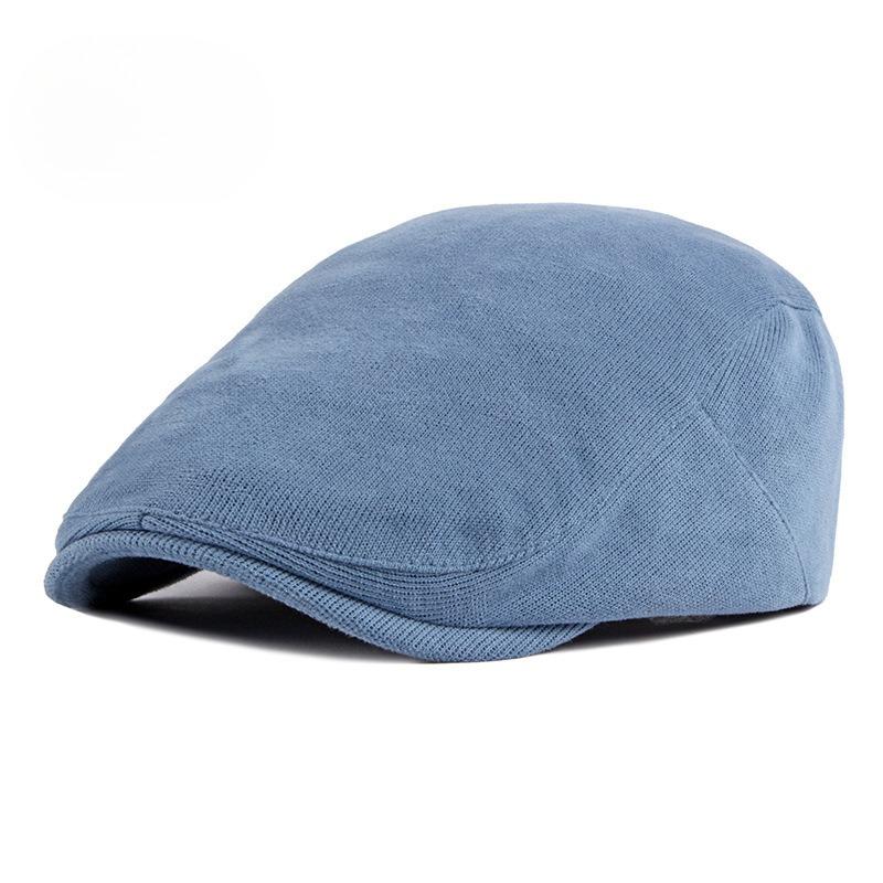 

Candy Color Knitted Beret for Women Men Korean Style Flat Cap Autumn Winter Warm Newsboy Cap Outdoor Casual Duckbill Hat Versatile adjustable [hat circumference 55-59cm] світло-синій колір