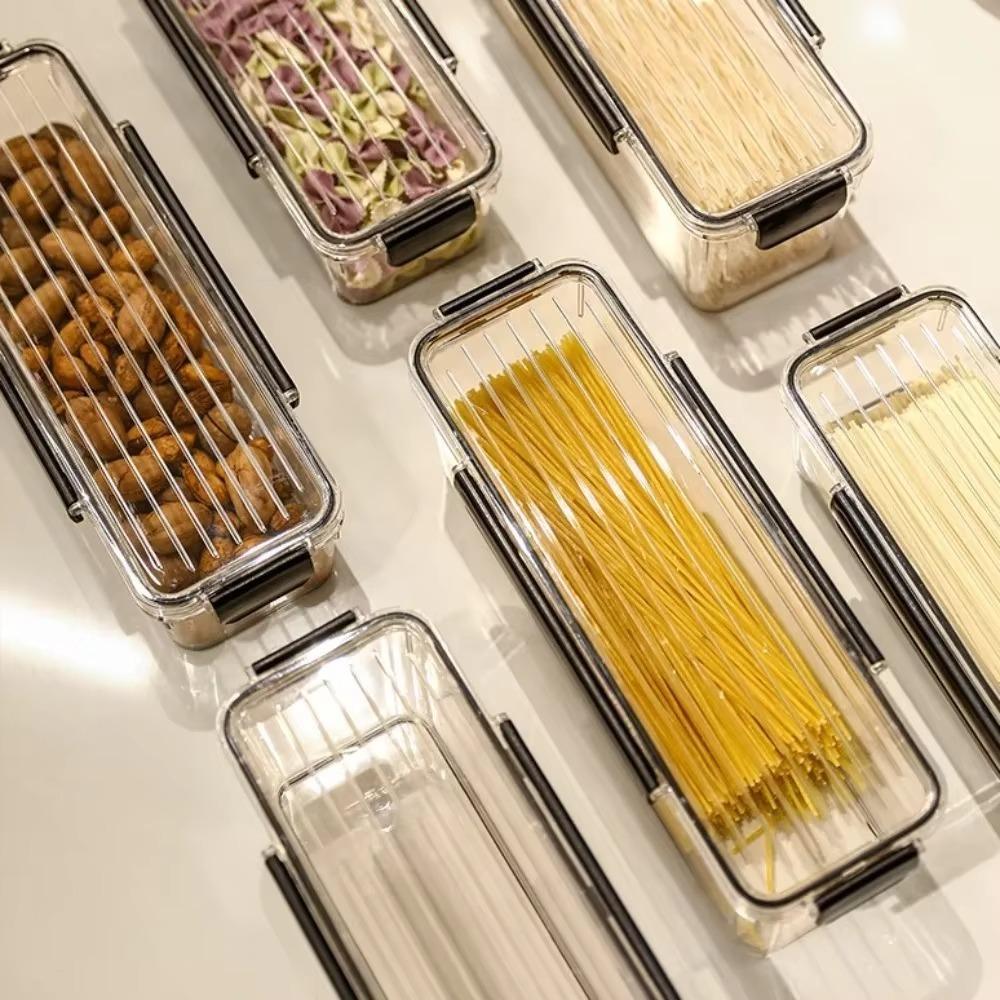 Transparent Noodles Storage Box Moisture-proof Fresh-keeping Refrigerator Storage Box Sealed Multifunction