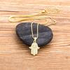 Women Men Hot Sale Hamsa Hand Necklace Gold Color AAA Zircon Evil Eye Pendant & Chain Hip Hop Turkish Lucky Jewelry Gifts
