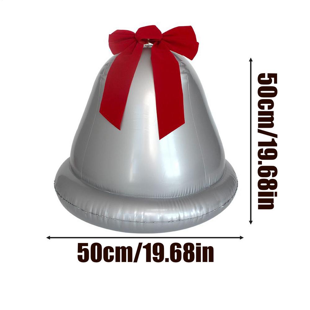 Inflatable Christmas Balls Outdoor Large PVC Christmas Bell With Bow Home Decor Lawn Ornaments For Indoor Outdoor Office Pathway