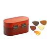 Wood Guitar Pick Storage Box Container Portable Guitar Pick Box Holder Collector with 5 Guitar Pick Gift for Guitarist
