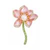 Broche Elegante de Lótus, Broche de Pérola Requintado e Versátil para Mulheres de Alto Nível, Broche com Sensação de Alto Nível