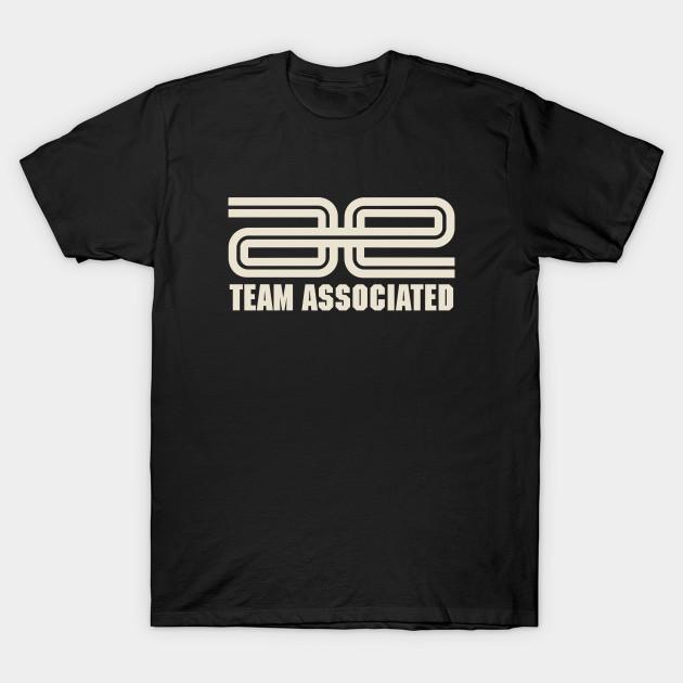 Men Black Print T-shirt Team Associated Vintage Logo No-Cut Transfer Paper Print Cotton Tshirt 4XL чёрный