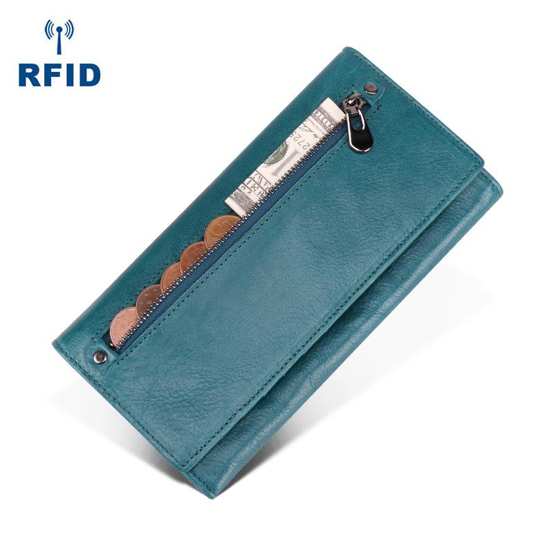 

JOGUJOS premium leather women s hand wallet 20% off long hidden button change short oil wax leather