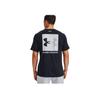 Under Armour Logo Buchstaben Print American Vintage Schulter T-Shirt Herren T-Shirts Schwarz 1357152-001