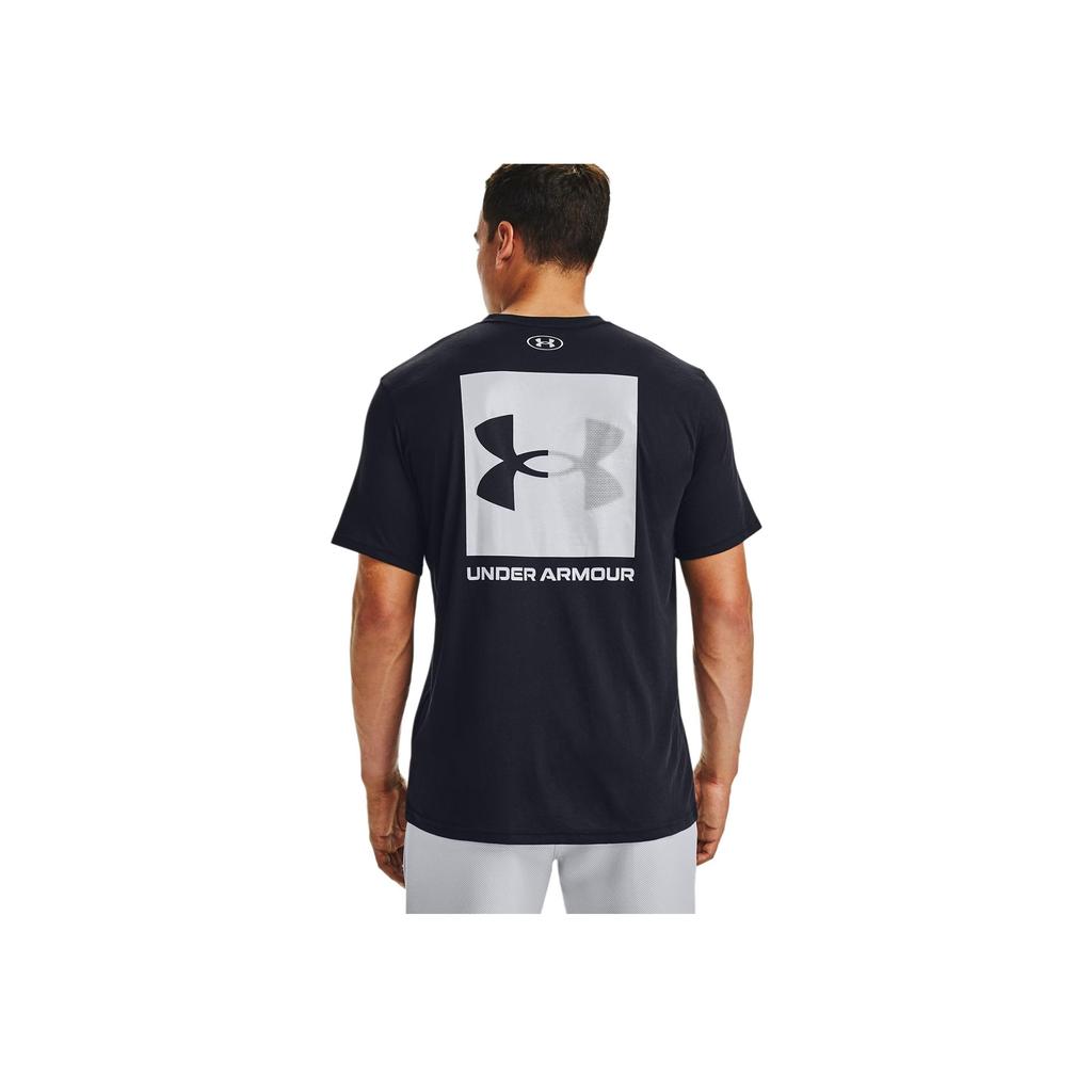 Under Armour Logo Buchstaben Print American Vintage Schulter T-Shirt Herren T-Shirts Schwarz 1357152-001