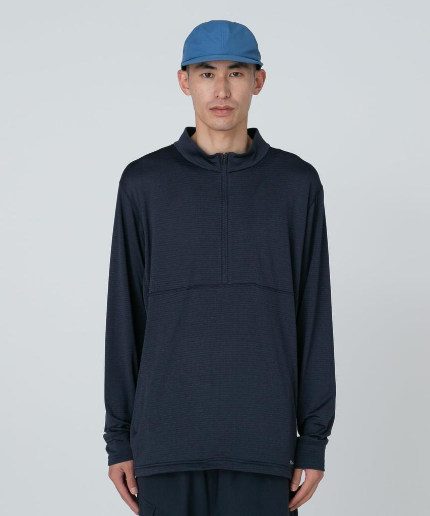 Breathable Dry Grid Half Zip Pullover size Festivals Camping Outdoor [Snow Peak] XLNAVYSW-25SU009