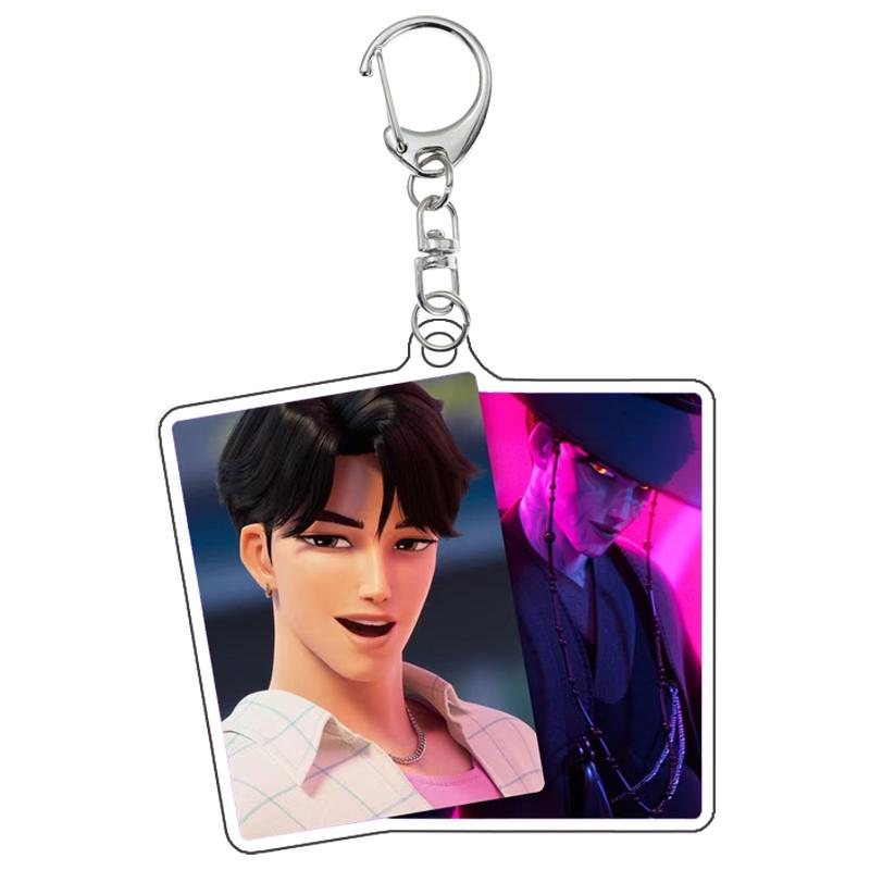 

Saja Boys Kpop Demon Hunters Rumi Mira Zoey Baby Mystery Saja Self-Made Acrylic Anime Game Keychain Bag Car Stationery Pendant