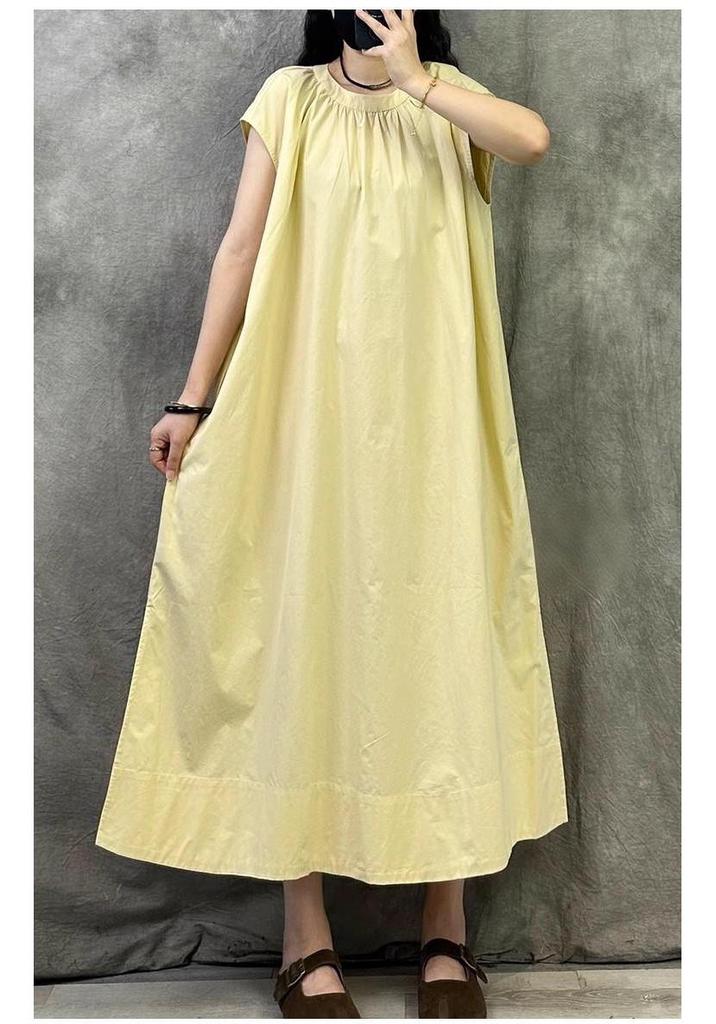 Elegante Vestido de Verano Retro Francés - Tallas Grandes, Corte Holgado, Favorecedor y Elegante