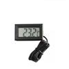 Mini Digitales LCD Thermometer mit Metallsonde Heim Innen Außen Temperaturdetektor