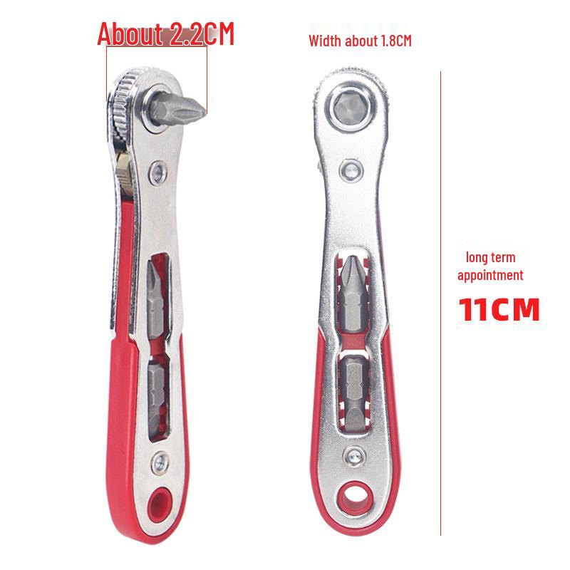 Ultra-Thin Mini Ratchet Wrench & Right-Angle Screwdriver for Tight Spaces