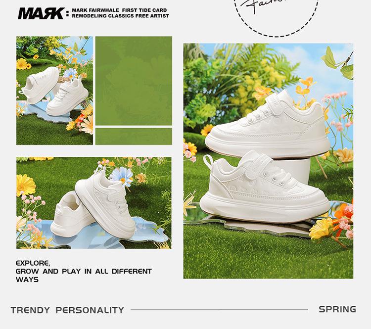 Mark Fairwhale Kids' 2025 Leather Running Shoes: Wear-Resistant, Non-Slip, Versatile Design for Spring/Autumn