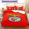 3pcs B-Benfica Design Cover Set - HD Printed Bedding with 1 Cover and 2 Pillowcases - Perfect for Home and Dorm Decor