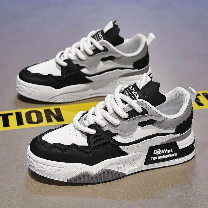 Mens Trendy Skate Shoes Comfy N Slip Casual Lace Up Sneakers for Mens Outdoor Activities