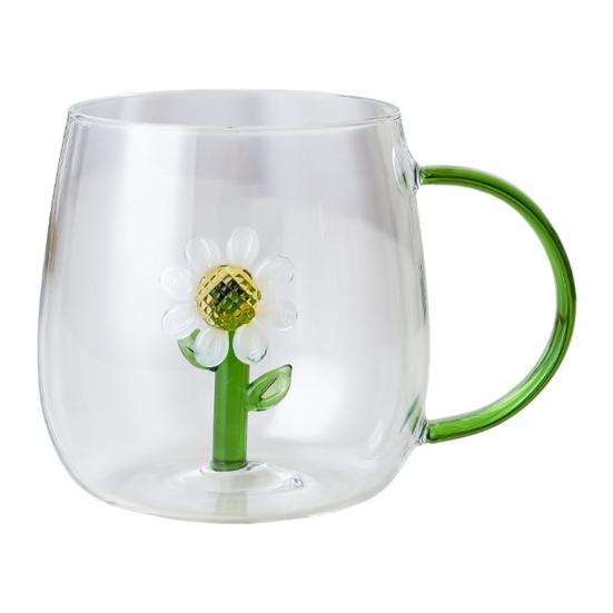 Handmade Glass Cup Animal Plant Shape Transparent Water Cup Cute Coffee Milk Drink Cup