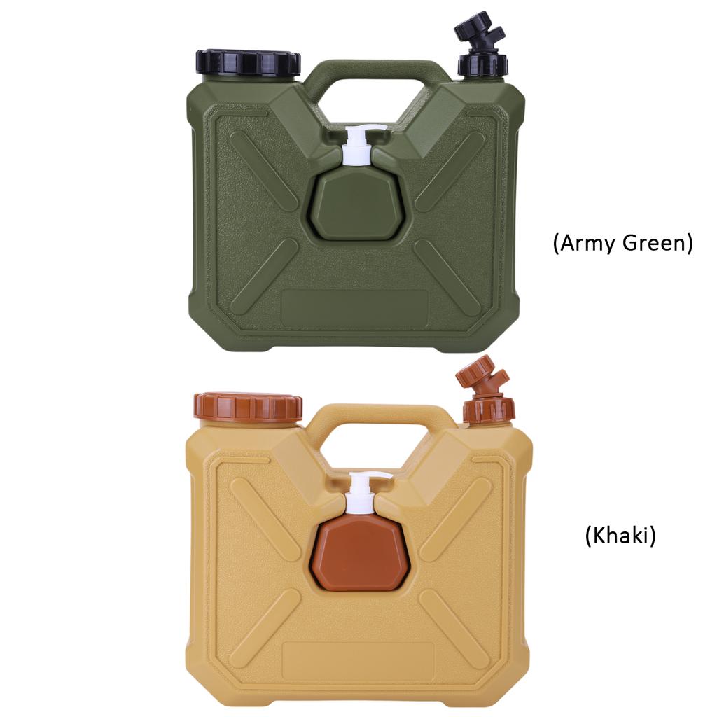 18L Portable Water Jug with Spigot and Hand Sanitizer Bottle Emergency Water Storage Tank for Vehicle Car Outdoor Hiking Picnic
