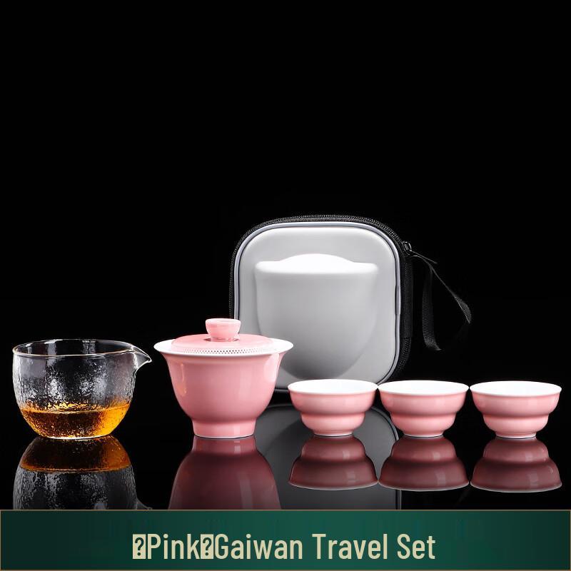 

Portable Ceramic Tea Set with Gaiwan