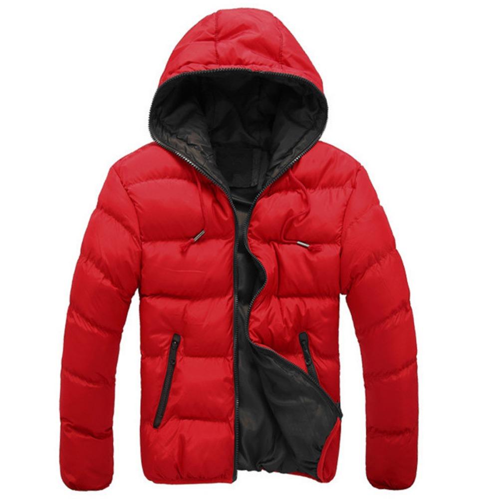 Men's Casual Hooded Parkas - Autumn Winter Thin Cotton-Padded Hooded Jacket for Outdoor Wear