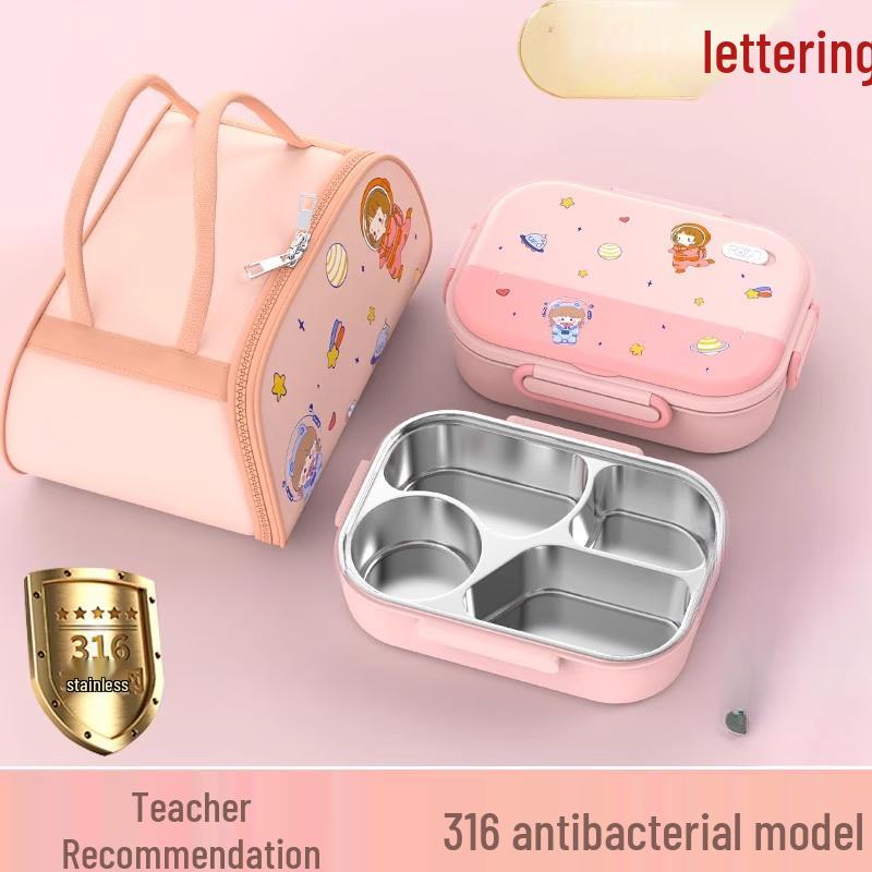 Dětský nerezový 316 4přihrádkový izolovaný svačinový box