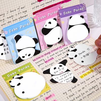Ins vento panda vermelho post-its fofo desenho animado papel de nota de alto valor, bloco de notas adesivas