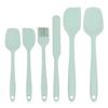 6 Pieces Silicone Spatula Set Non-Stick Heat Resistant Spatula Oil Brush Cream Mixing Spoon for Cooking Baking Mix Baking Tools