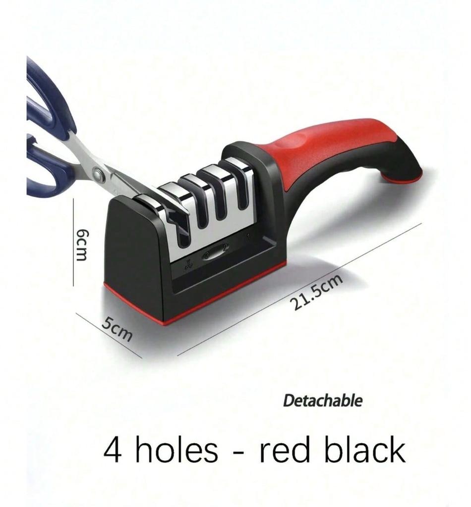 Multifunctional 4-Stage Knife Sharpener, Diamond Hand-Held Sharpening Stone for Kitchen Knives, Scissors, Cocina Tool