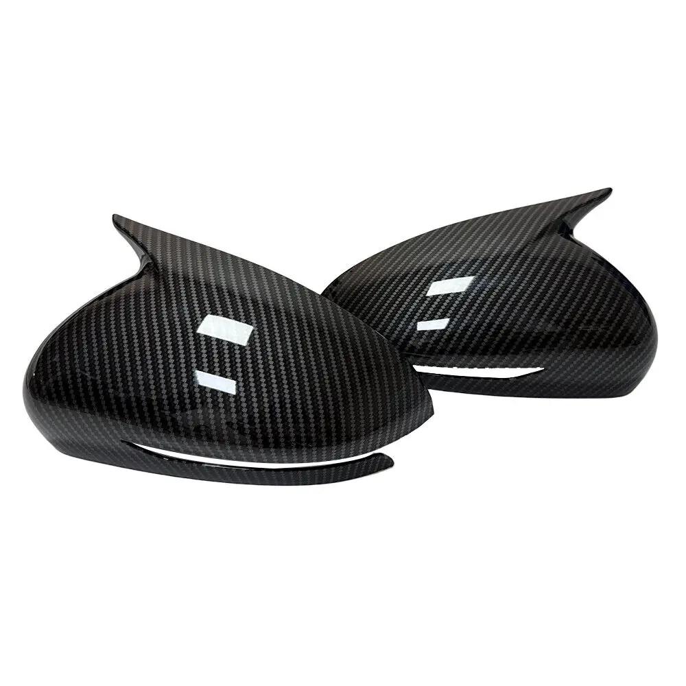 For Genesis G70 2017-2025 Car Sticker Rearview Side Mirror Cover Wing Cap Exterior Door Rear View Case Trim Carbon Fiber Look