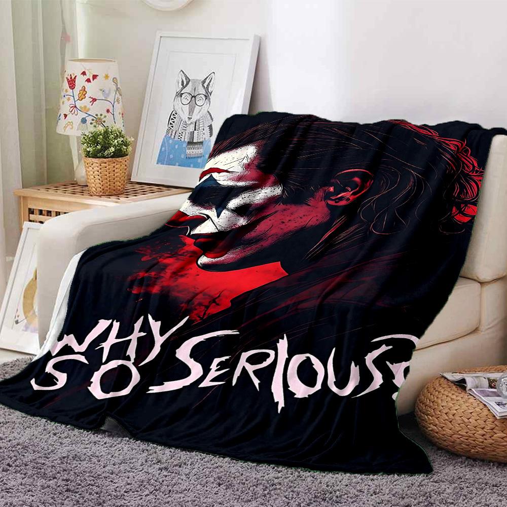 

1pc Joker Why So Serious Soft Warm Throw for Home, Office, Trave, All-Season Cozy Bedding Gift, Office Cozy Accessory 1180 80cmx120cm(31inx47in)