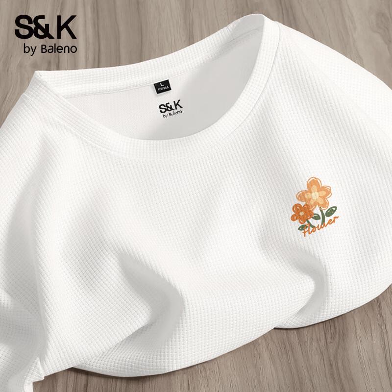 Унисекс вафельная футболка с коротким рукавом Baleno серии S&K 2XL