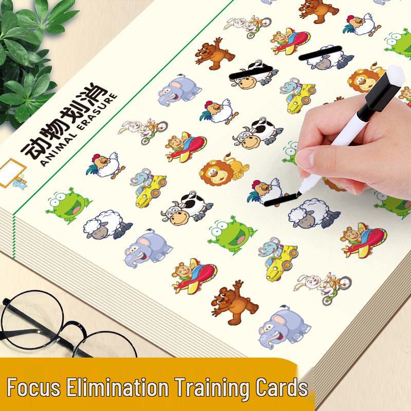 Kids' Focus Training Number Cancellation Cards: Educational Toys for Elementary Students