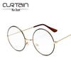 2016 Retro Korean-Style Round Metal Eyeglass Frame with Plain Lenses