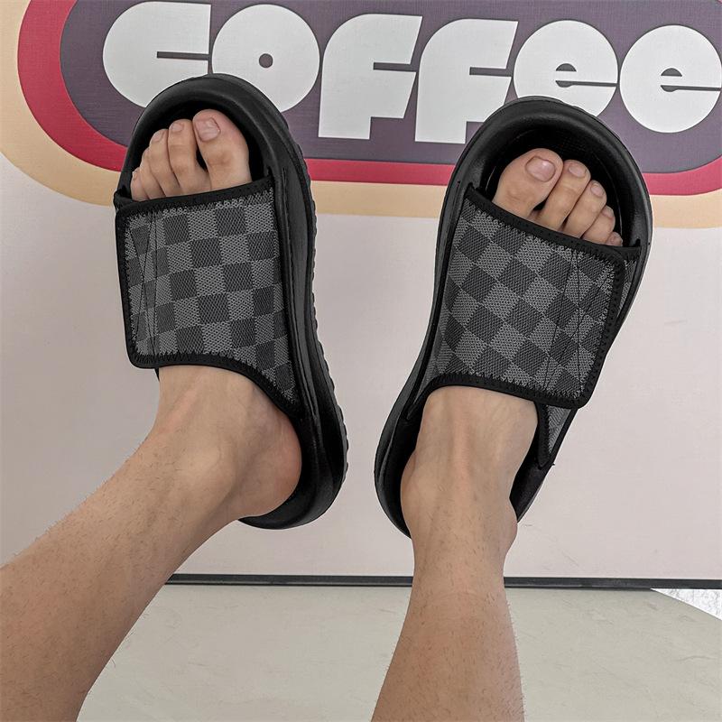 Fashion Men's 2025 New Comfortable Platform Sandals Breathable Outside Casual Slippers Beach Shoes 371236-J