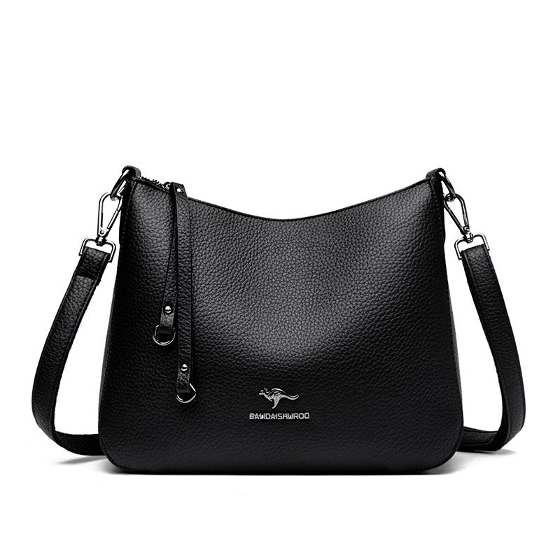 

Роскошные кожаные сумки большой вместимости Женские сумки Дизайнерская сумка-тоут На плечо Кроссбоди Сак Женские сумки для покупок Сумки-мессенджеры 27.5 x 8 x 22 cm чёрный