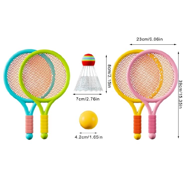 Barnvänlig Badmintonracket Sportlek Mjuk Boll För Inomhus Utomhusbruk Tennisboll