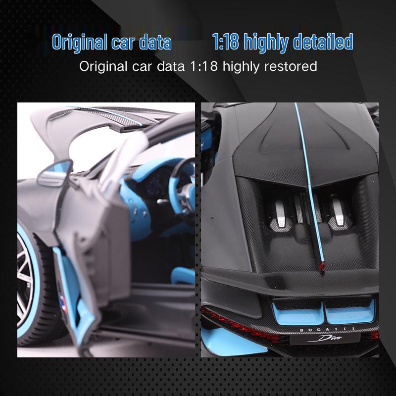 Bimego 1:18 Bugatti Divo Alloy Supercar Model with Windows