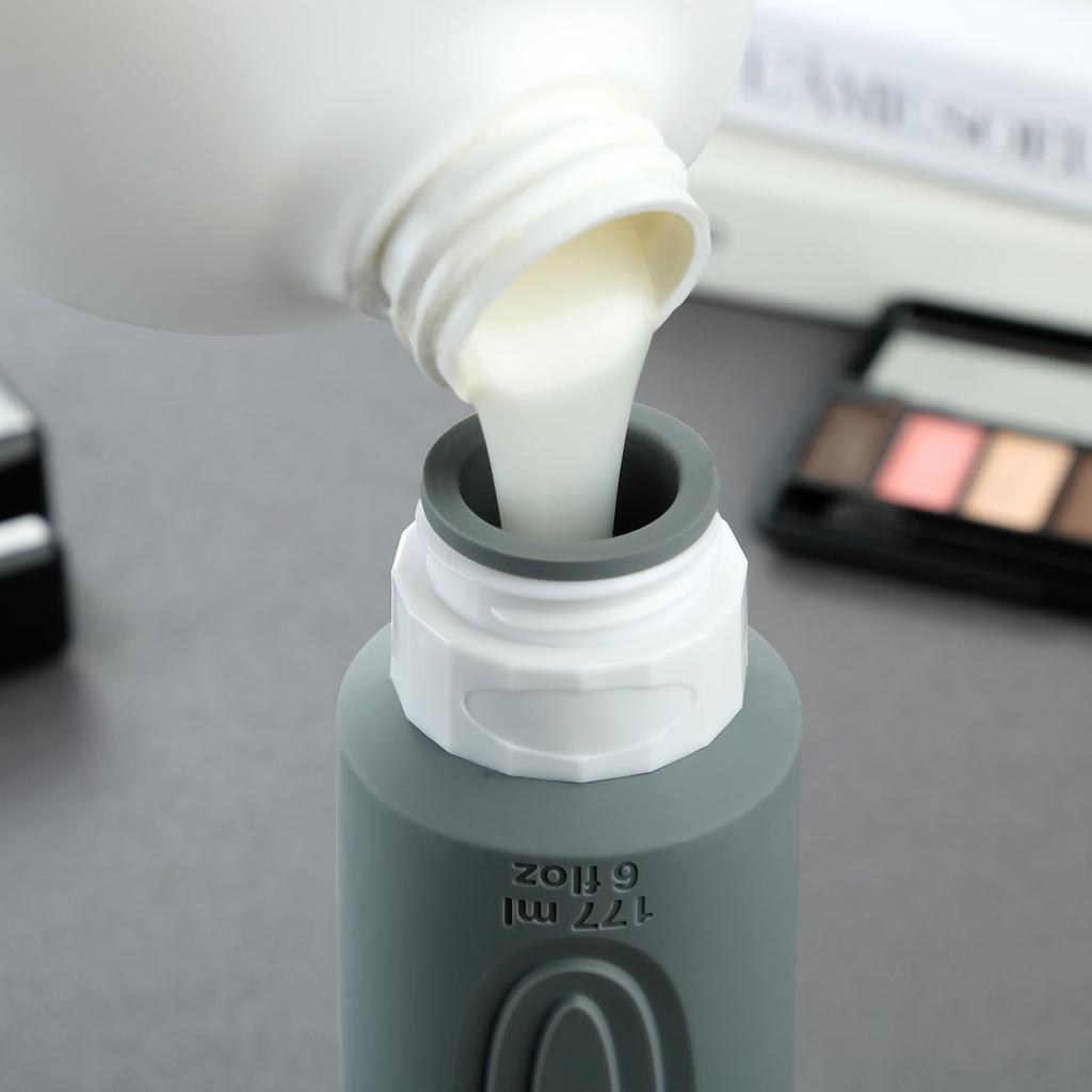 Reiseflasche Toilettenartikel, TSA-zugelassener 3 oz Reisebehälter bisphenolfrei auslaufsicher nachfüllbar flüssiges Silikon quetschbar liu