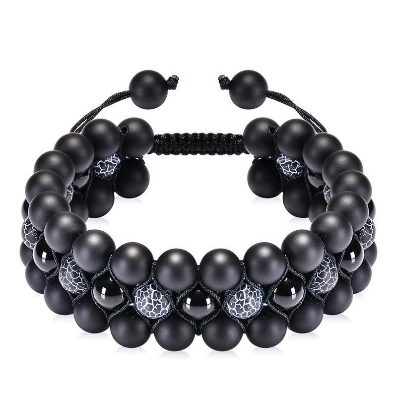 

JYL TS Bracelet Adjustable Triple-Layer Handmade Beaded Attracts Joy & Lasting Blessings Three-layer frosted волшебный монетный двор