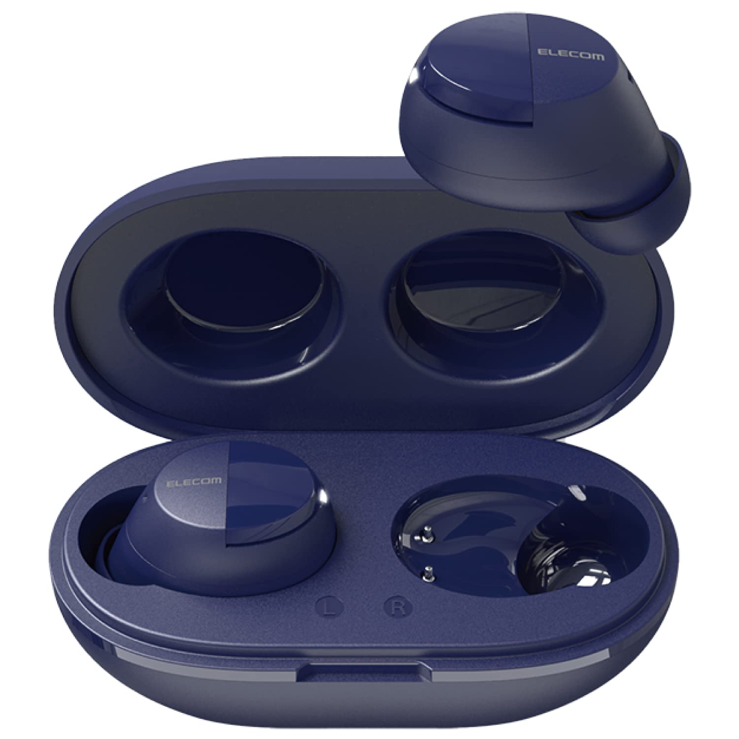 

ELECOM Bluetooth True Wireless AAC Compact 5.0 In-Ear Earbuds, Compatible, Blue, LBT-TWS12BU, синий