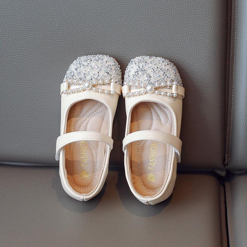 

Girls shoes princess shoes 2025 spring and autumn new children s shoes crystal shoes small leather shoes girls single shoes rhinestone leather 25