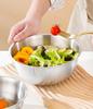 Stainless Steel Silver Salad Bowl Rice Noodles Lamian Noodles Bowl Kitchen Tableware Food Container