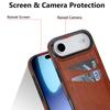 Luksusowe pionowe etui na telefon z miejscem na karty do iPhone 17 Pro Max 16 Plus 15 14 13 12 11 Odporne na wstrząsy Osłona chroniąca ekran i aparat
