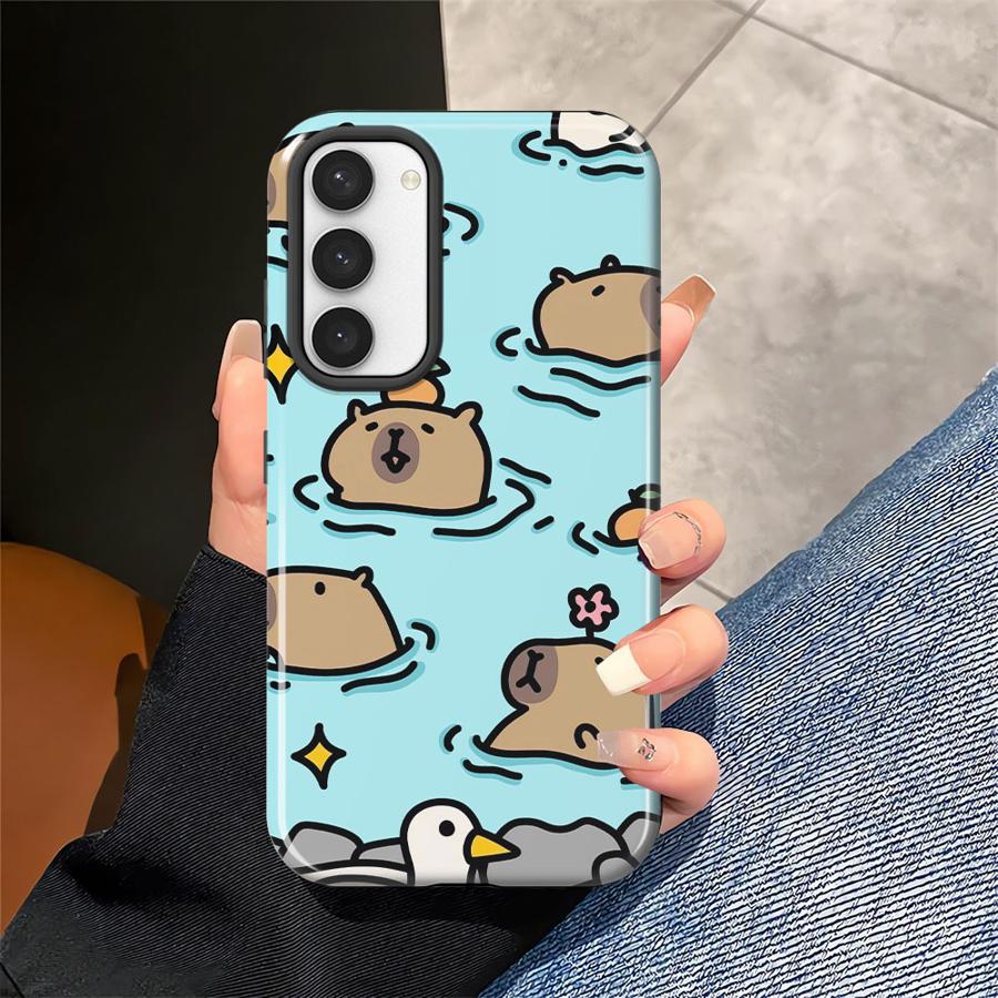Cartoon Capybara Soft Cover Capa Phone Case for Samsung Galaxy S25 S24 Ultra S25Ultra S23 A26 A16 S20 FE S23Ultra A56 A36
