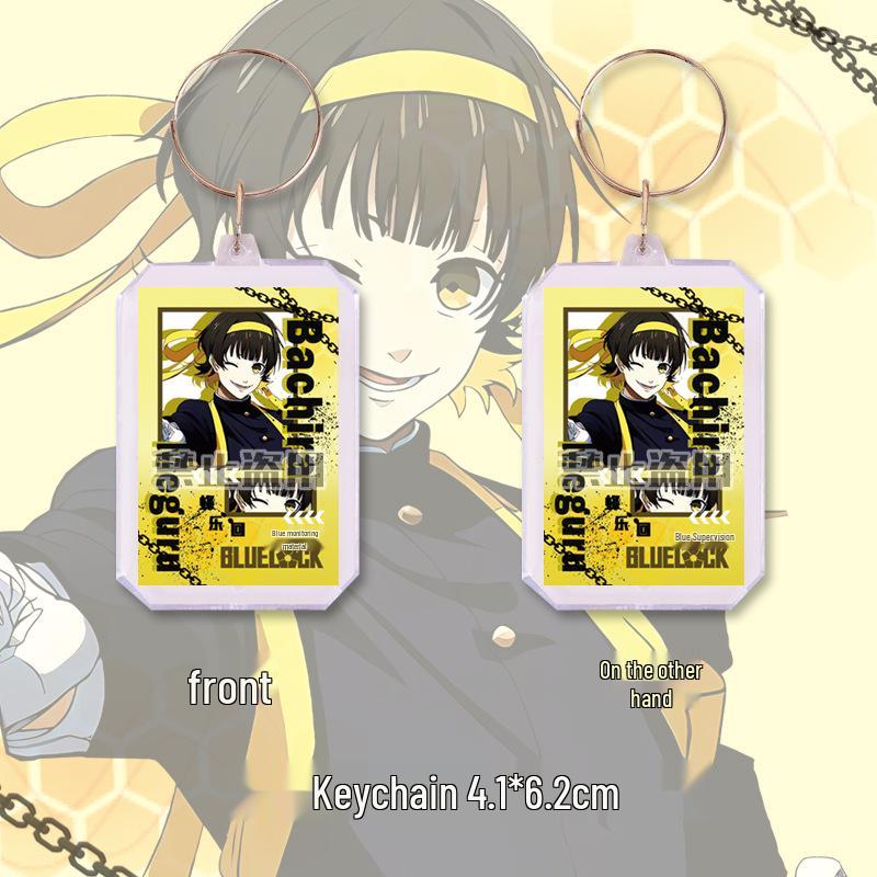 Blue Lock Hiori Yo Badge Keychain: Fan-Made Holographic Ticket, Postcard, Bookmark Anime Gift