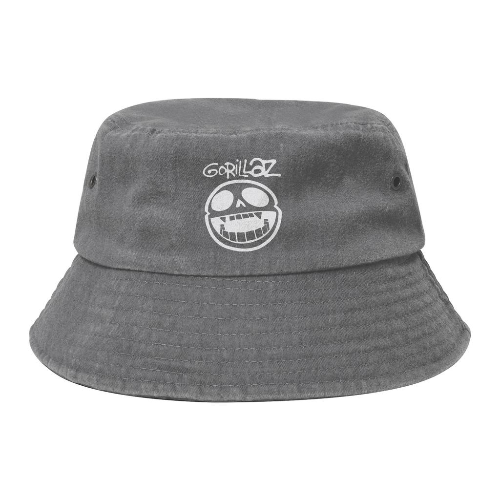 Women Bucket Hat Laugh out Cartoon Gorillaz Vocation Getaway Headwear Vacation Fishing FisherUnisex Hat Virtual Band Music Bob Hat