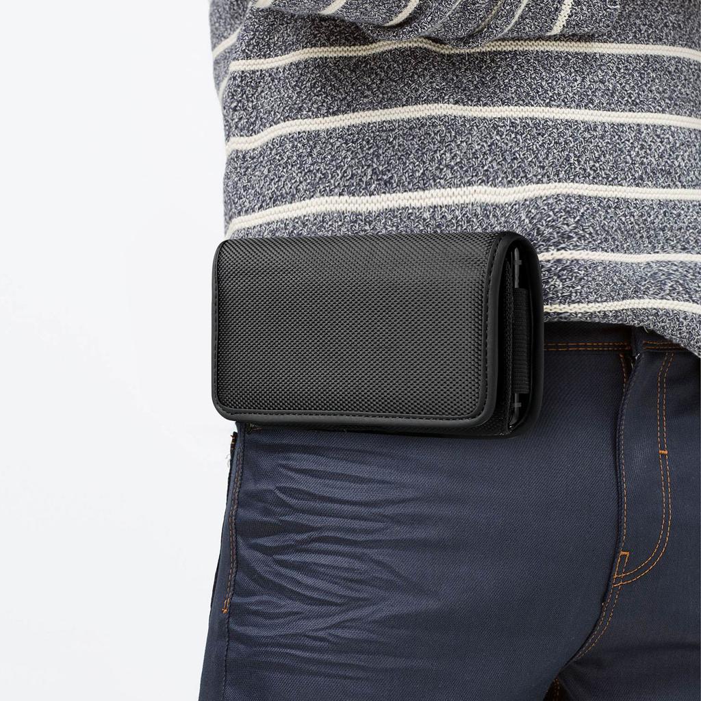 Oxford Cloth Belt Clip Holster Pouch for Iphone 12 Mini 12 Pro Max 11 XR XS 6S 7 8 Plus SE 2020 Leather Case Waist Phone Bag