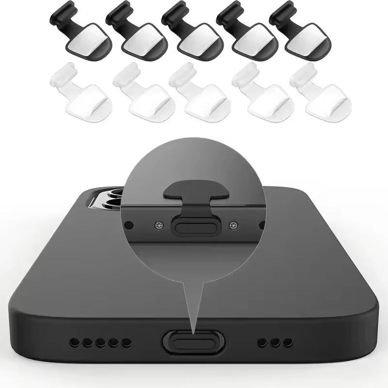 2/4/6Pcs Charging Port Anti-Dust Dirt Plug for iPhone Samsung USB Type-C Port Protector Silicone Dustplugs Cover Anti-Lost Cap