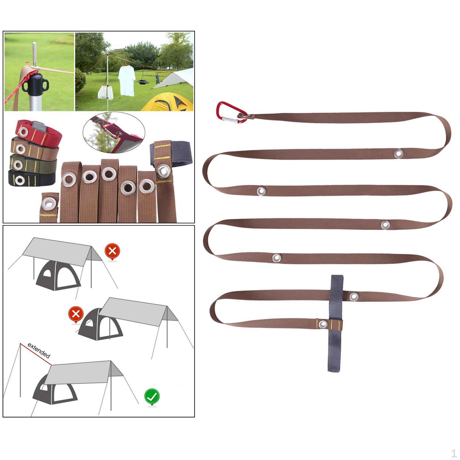 

300cm Tent Awning Canopy Extension Belt Nylon Wear Resistant Heavy Duty Durable Outdoor Camping коричневий
