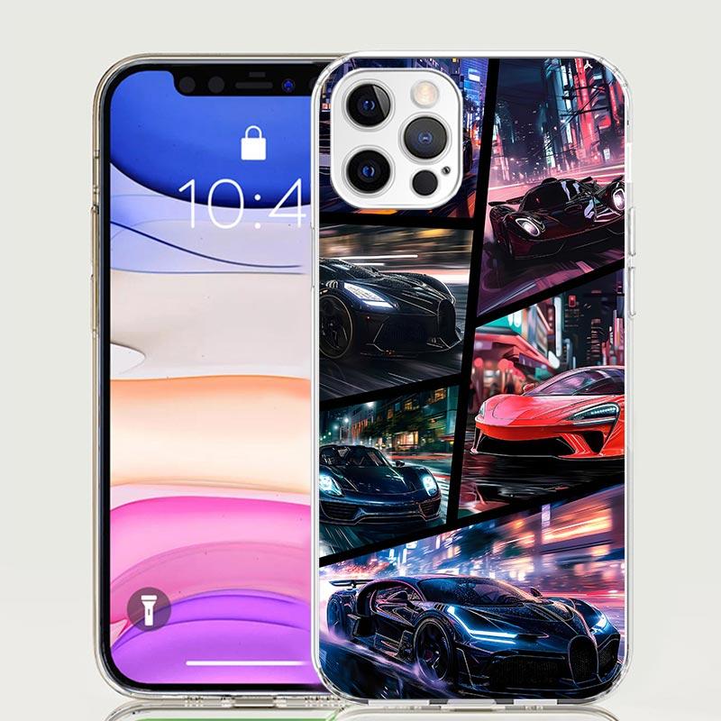 Cool Male Men Sports Cars Phone Case for Apple iPhone 17 Air 16 15 Plus 14 + 13 Mini 12 11 Pro Max 7 8 SE 16Max Soft Shell Cover